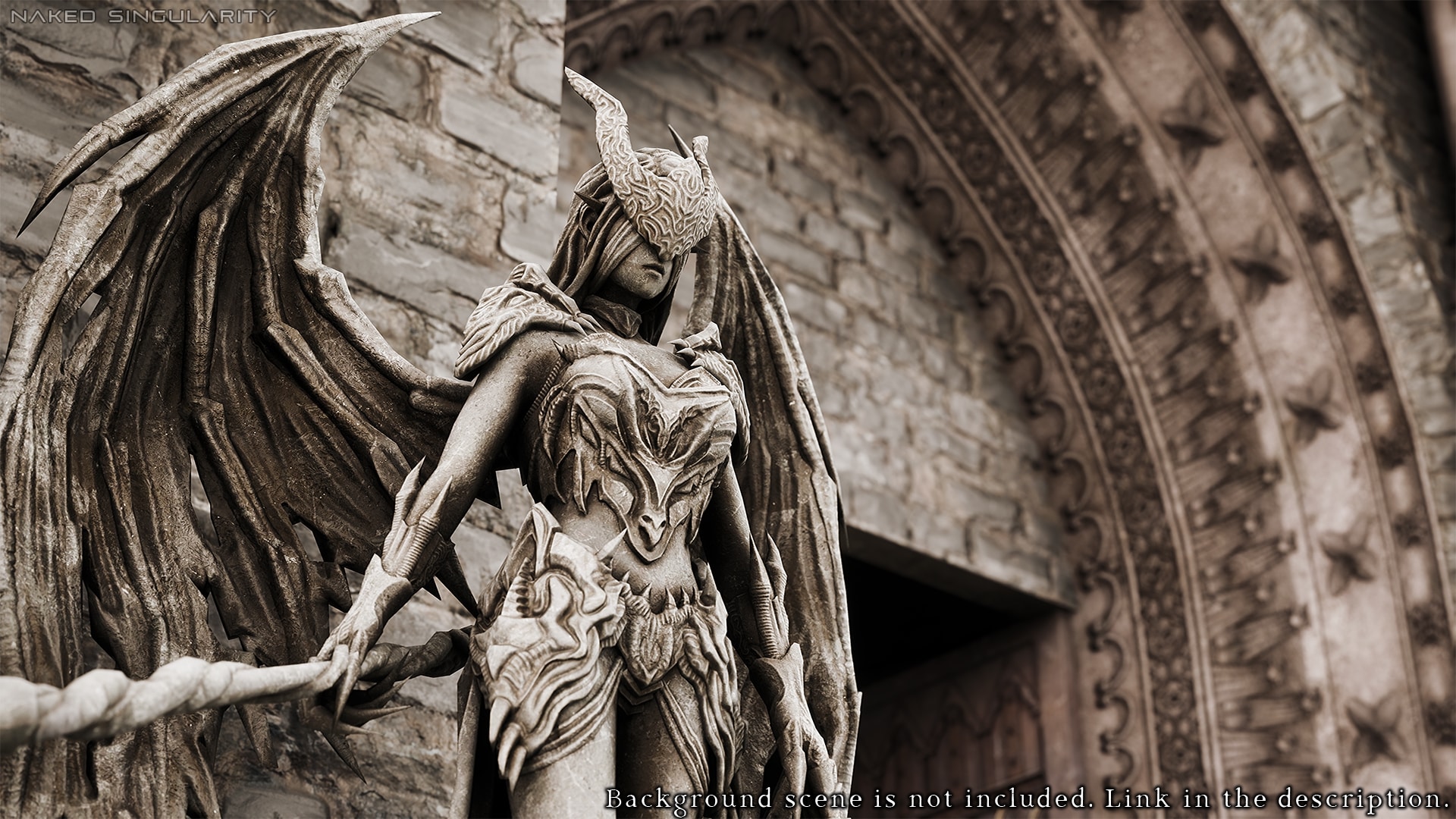 DARK FANTASY GOTHIC STATUES (Knight statue, dragon statue, angel, horse